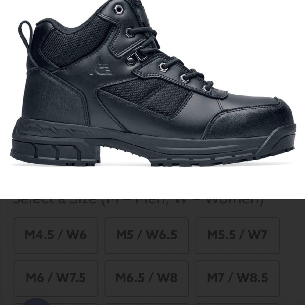 "Ace work boot" men's size 13 (black)
Excellent condition worn one time